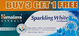 2 Pack of Himalaya Sparkling White Toothpaste - 80 g (Buy 3 Get 1)