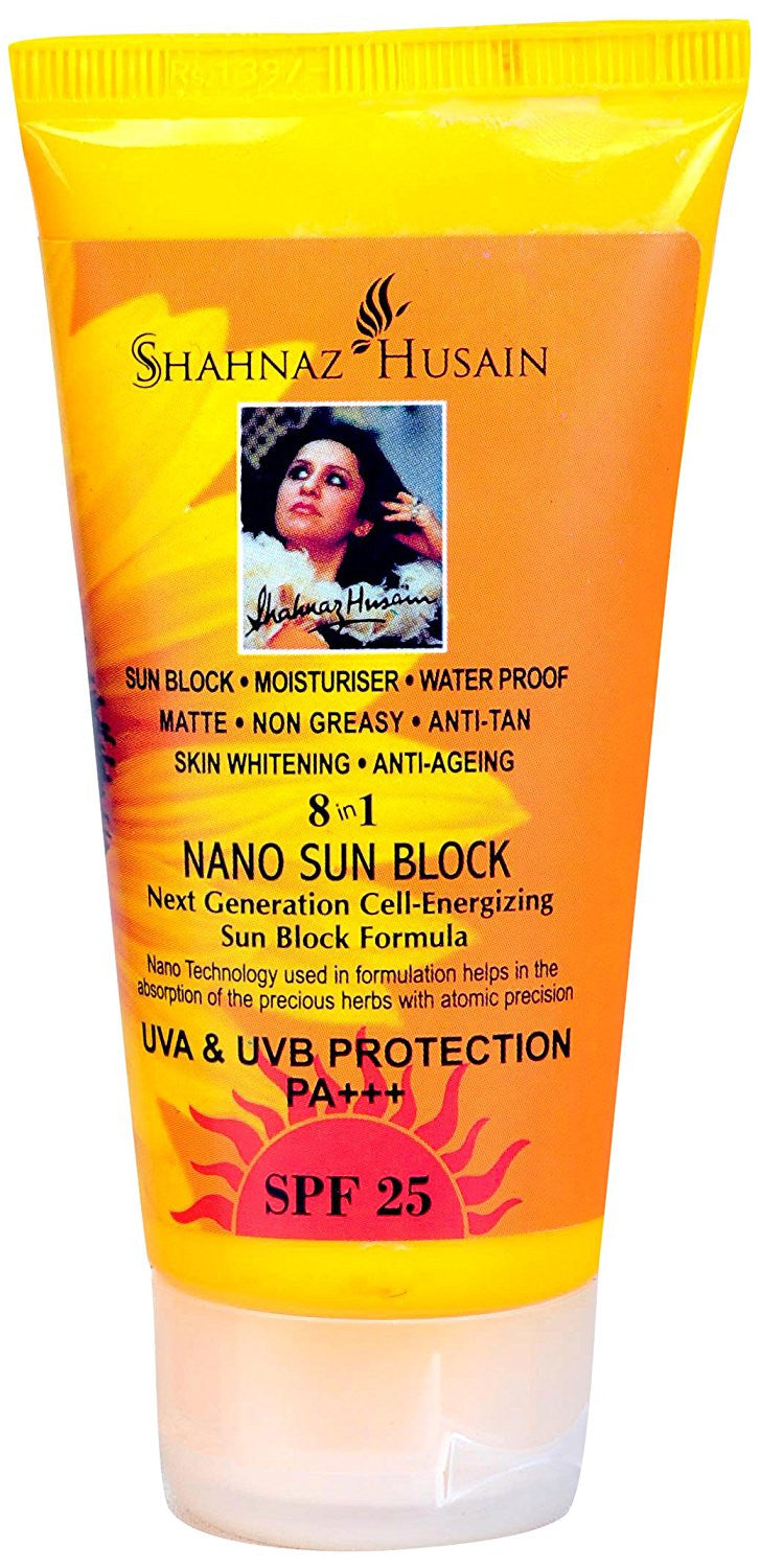 Buy 2 x Shahnaz Husain Nano Sun Block SPF 25, 80g each online for USD 13.69 at alldesineeds