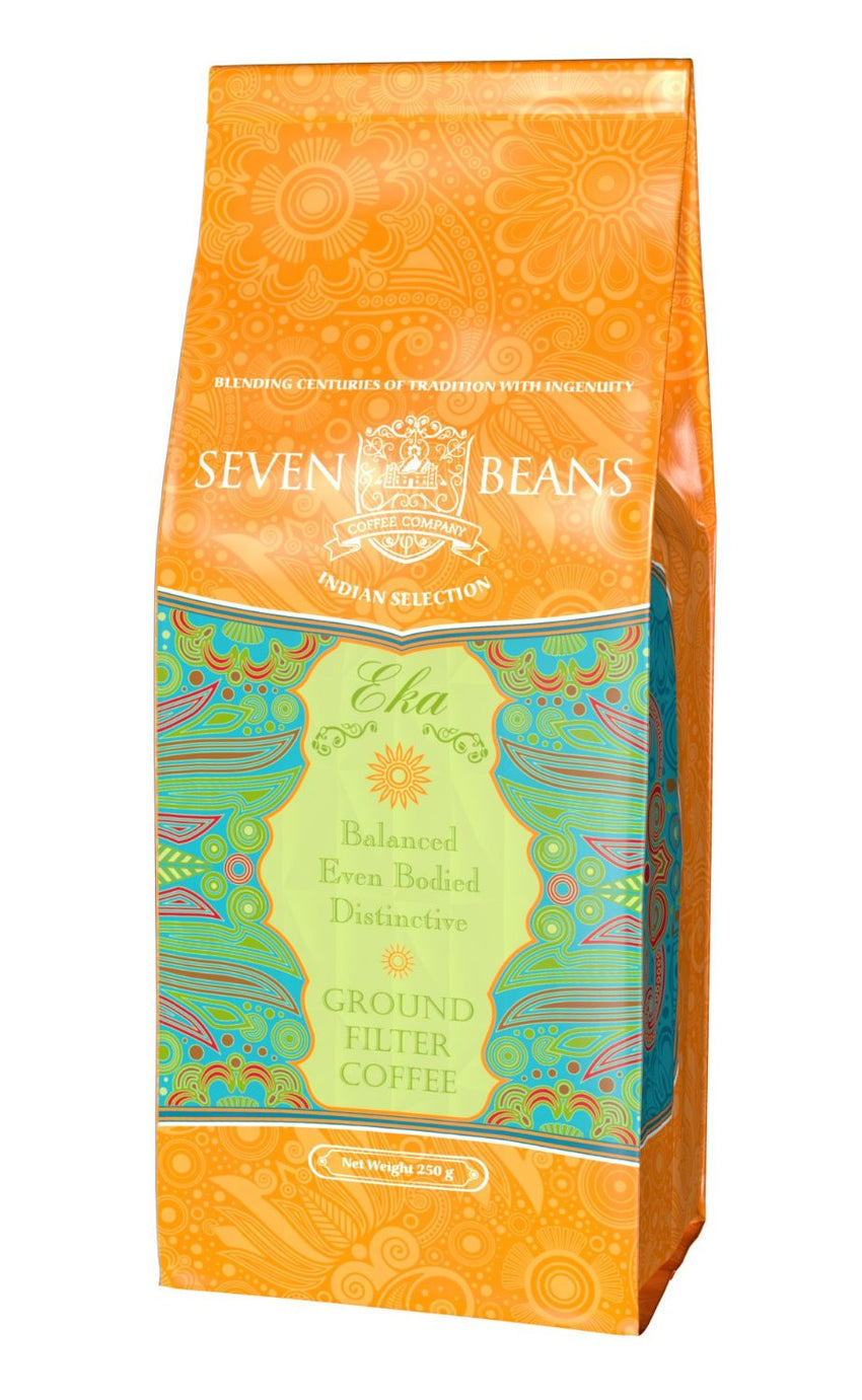 Seven Beans Coffee Company's Eka Filter Coffee, Ground, 250 gm - alldesineeds