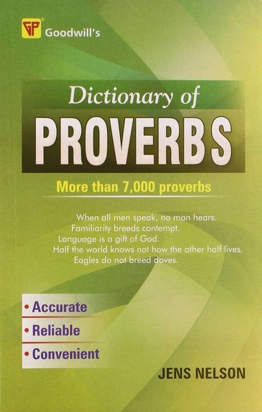 Dictionary of Proverbs: More Than 7000 Proverbs [Mar 30, 2009] Neilson, Jens] [[ISBN:8172450370]] [[Format:Paperback]] [[Condition:Brand New]] [[Author:Neilson, Jens]] [[ISBN-10:8172450370]] [[binding:Paperback]] [[manufacturer:Goodwill Publishing House]] [[number_of_pages:208]] [[publication_date:2009-03-30]] [[brand:Goodwill Publishing House]] [[ean:9788172450373]] for USD 15.02
