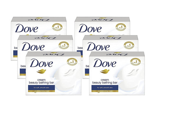 Buy 6 x Dove Cream Beauty Bathing Soap Bar, 50gms each online for USD 13.75 at alldesineeds