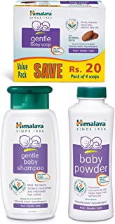 Himalaya Gentle Baby Soap Value Pack, 4 * 75g & Baby Shampoo (400 ml) & Baby Powder (400g)