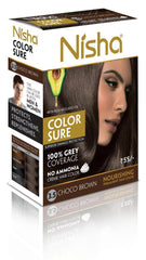 4 Pack Nisha Color Sure Hair Color (80gms each, choco-brown) - alldesineeds