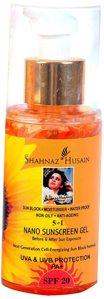 2 x Shahnaz Husain Nano Sunscreen Gel SPF 20, 100g each - alldesineeds