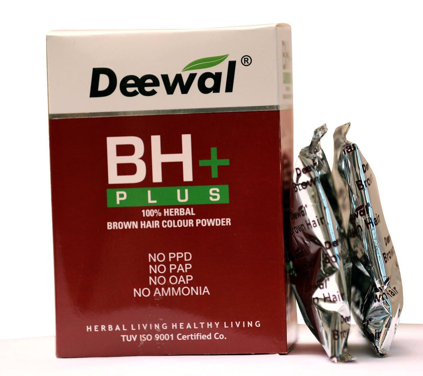 Deewal BH+ Plus Hair Color Unisex (Natural Black-120GMS each) Brown - alldesineeds