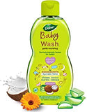2 Pack of Dabur Baby Wash: With No Harmful Chemicals & Tear Free Formula |Contains Aloe Vera & Calendula | pH balanced , Hypoallergenic & Dermatologically Tested with No Paraben & Phthalates - 200 ml