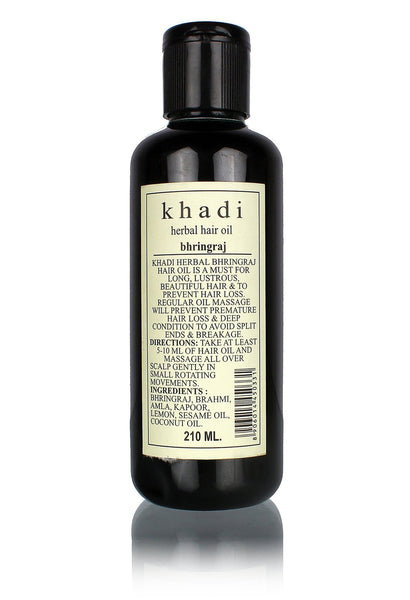 KHADI - Bhringraj Herbal Hair Oil - 210ml - alldesineeds