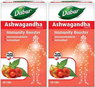 2 x DABUR Ashwagandha Tablet - Immunity Booster | Rich in Anti Oxidants - 60 tablets