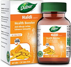 2 x DABUR Haldi Tablet - Health Booster | Anti Allergen | Enhances Immunity (60 + 20 tablets Free)