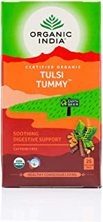 2 Pack of Organic India Tulsi Tummy Tea, 25 Tea Bags
