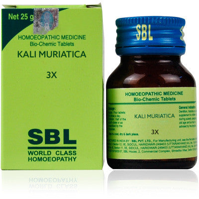 2 x SBL Kali Muriaticum 3X 25gms each - alldesineeds