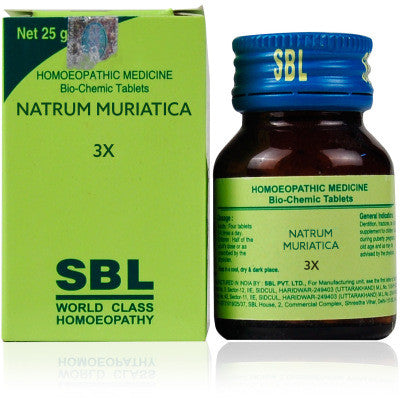 2 x SBL Natrum Muriaticum 3X 25gms each - alldesineeds