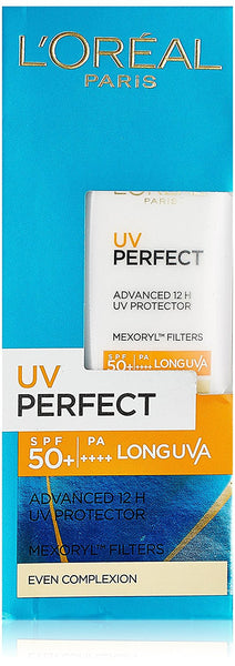 Buy L'Oreal Paris UV perfect Advanced 12H Longlasting UV protector, SPF 50+, UVA PA+++ (30ml) online for USD 15.8 at alldesineeds