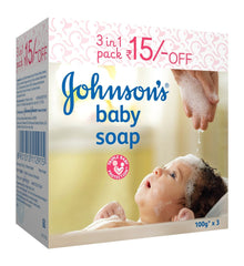 Johnson's Baby Soap 100g (Pack of 3) - alldesineeds