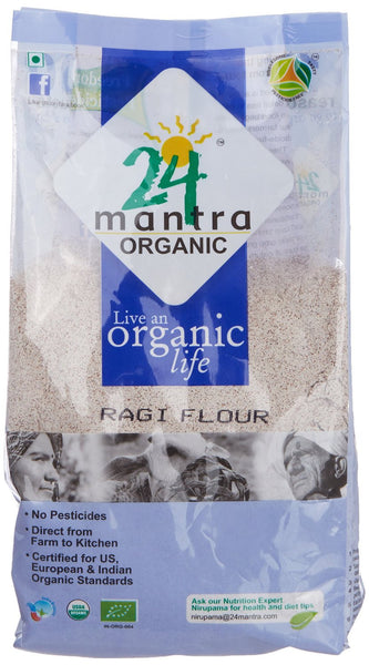 Buy 24 Letter Mantra Organic Ragi Flour 500 gms x 2 (1 kg) online for USD 29.44 at alldesineeds