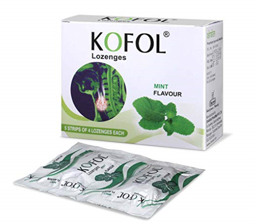 Charak Pharma Kofol Lozenges Mint - 12 Count (Pack of 3)