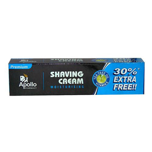Buy APOLLO PHARMACY Shaving Cream Moisturising, 70 gm online for USD 6.26 at alldesineeds