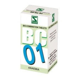 Buy 3 X Schwabe Homeopathy Bio Combination 01 for Anaemia.(pack of 3) online for USD 27.99 at alldesineeds