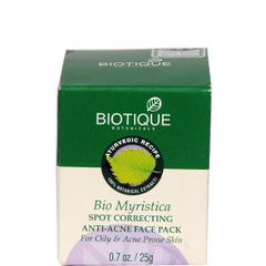Buy 2 x Biotique Bio Myristica Spot Correcting Anti Acne Face Pack 25 gms each online for USD 13.37 at alldesineeds