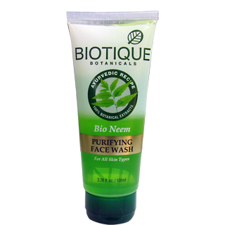 Buy 2 x Biotique Bio Neem Purifying Face Wash For Oily Acne Prone Skin 100 ml online for USD 12.57 at alldesineeds
