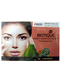 Buy 2 x Biotique Bio Party Glow Facial Kit 75 gms each online for USD 15.57 at alldesineeds