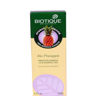 Buy 2 x Biotique Bio Pineapple Fresh Foaming Cleansing Gel 120 ml each online for USD 14.87 at alldesineeds