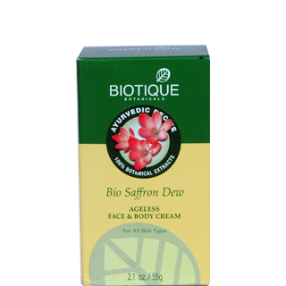 Buy Biotique Bio Saffron Dew Ageless Face n Body Cream 55 g online for USD 13.44 at alldesineeds