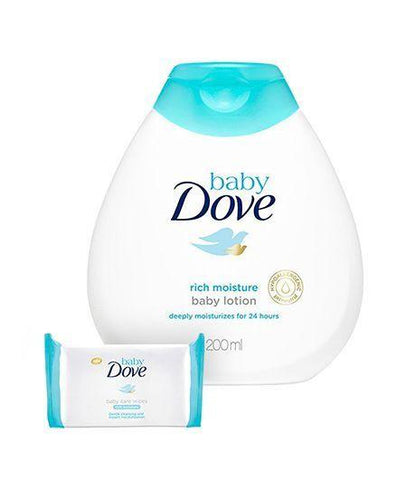 Baby Dove Lotion and Wipe combo