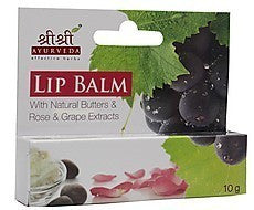 Buy 2 x Shri Shri Lip Balm With Natural Butters & Rose & Grapes Extracts 10g each online for USD 10.52 at alldesineeds