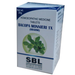 SBL Bacopa Monnieri 1X (Brahmi) Tablets 25gm