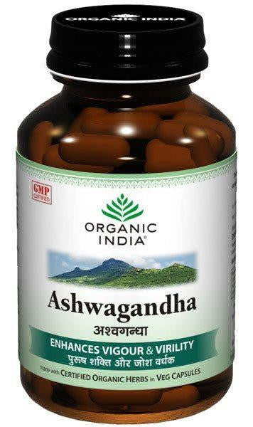 Buy Organic India Ashwagandha 60 Capsules X 2 (2Pack) online for USD 17.74 at alldesineeds