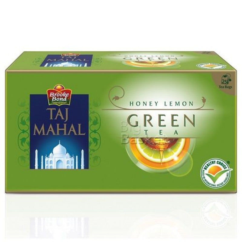 Taj Mahal Honey Lemon Green Tea Bags 25 Tea Bags