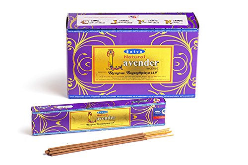 Satya Sai Baba - Natural Lavender Incense Sticks ( Box Of 12 Packs x 15gm )
